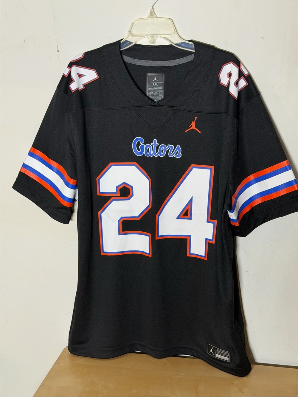 Nike Air Jordan Florida Gators #24 Dri-FIT Football Jersey Black XXL